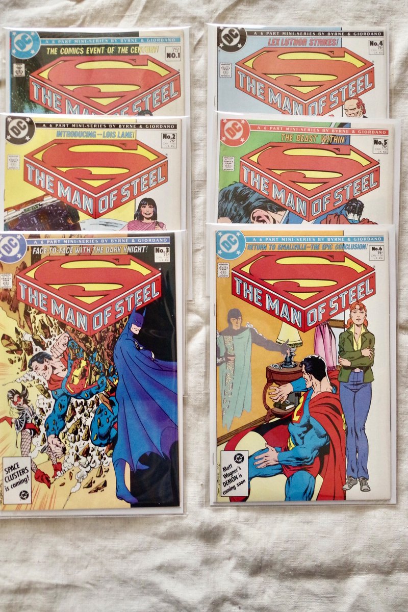 Man of Steel comic books 6 part mini series by Byrne and Giordano ourtimewarp.etsy.com/listing/145933… #etsy #etsyseller #etsyshop #superman #manofsteel