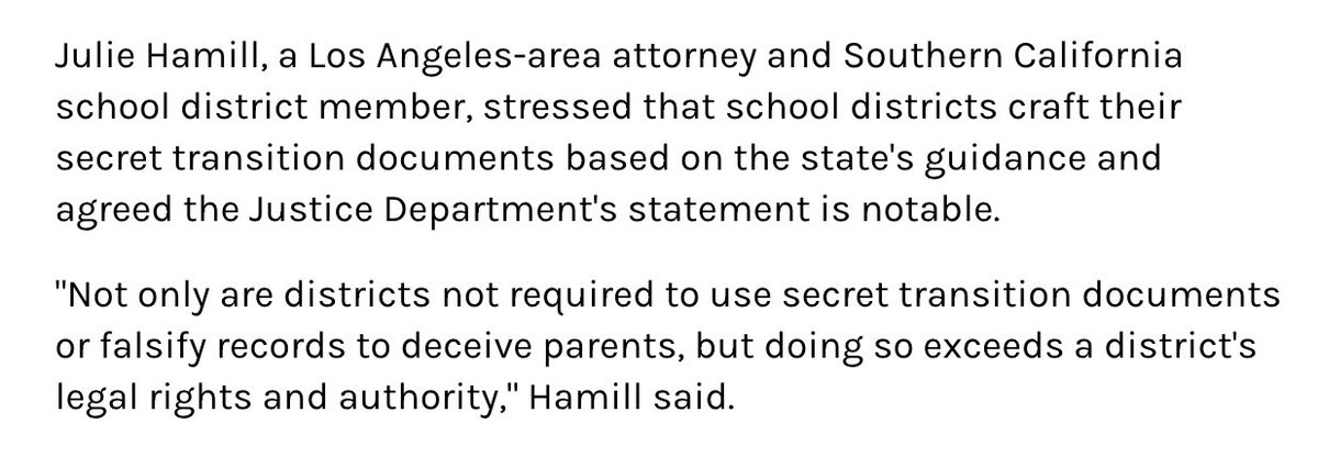 Not only are school districts not required to use secret transition documents or falsify records to deceive parents, but doing so exceeds a district's legal rights and authority. Districts using secrecy policies (recommended by CSBA and CDE) are also jeopardizing federal funding…