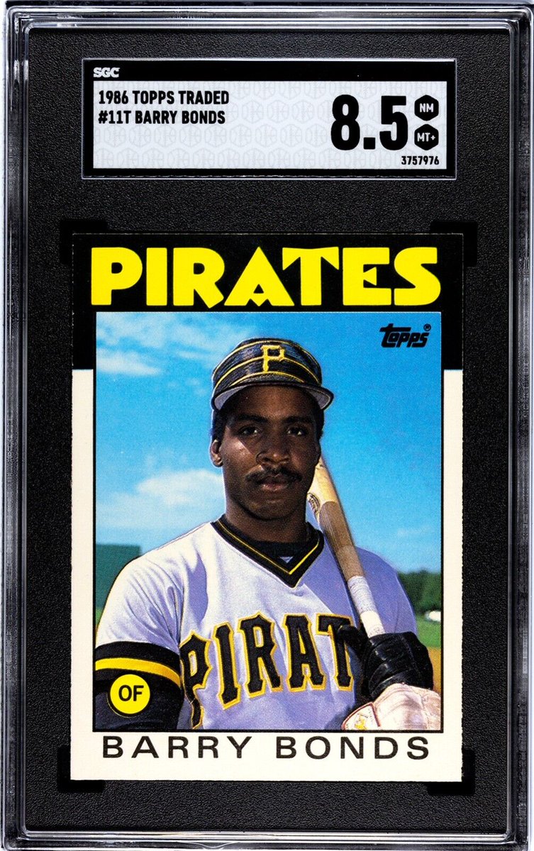 Barry Bonds 1986 Topps Traded Rookie Card (RC) #11T- SGC Graded 8.5 NM-MT+: Vendor: athlonsportscollectibles
 Type: 
 Price: 82.99   
 
 Barry Bonds 1986 Topps Traded… 📌 shrsl.com/4fuj5 📌 #SportsCards #VintageCards #CardCollecting #HobbyCollector #CollectibleCards