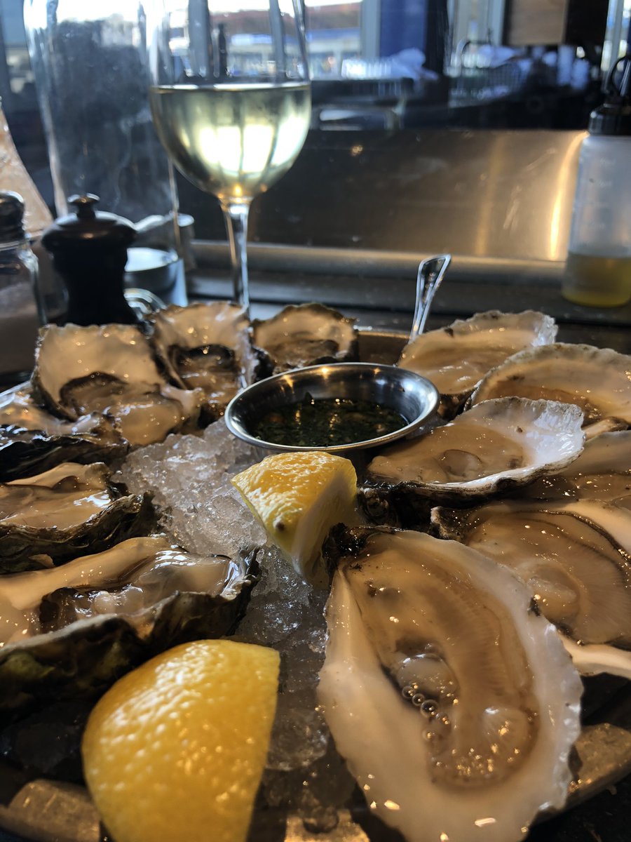Exploring seafood dishes at where else, but the best @hogislandoyster! 🍽️

#SimpleMeal #ClamChowdwer #FishAndChips #FreshOysters #Sancerre #WhatsNext #FlyEatDrinkRepeat