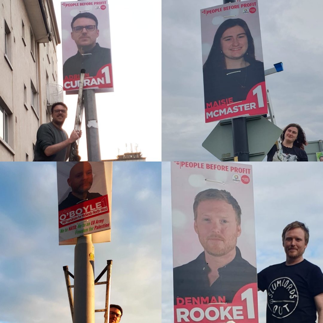 Adrian Curran for City Central Maisie McMaster for City West Denman Rooke for City East Brian O'Boyle for Europe Elect socialist campaigners who'll use the platform to fight for workers and a fairer world! ✊ #Galway #GalwayCityCentral #GalwayCityEast #GalwayCityWest #LE24