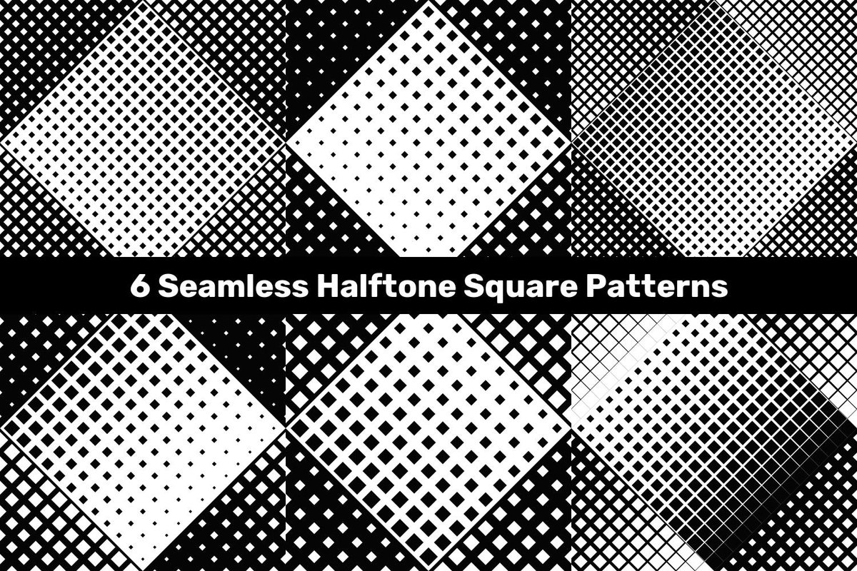 6 Seamless Halftone Square Patterns creativefabrica.com/product/6-seam…  #PatternSets #AbstractBackground #squares #graphic #template #brochure #abstractpattern #PatternDesign #seamless #PremiumVectorPatternDesign #CheapVectorPatterns