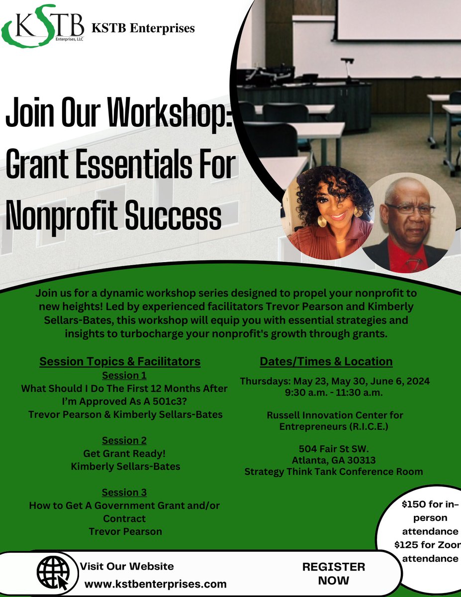 Don't miss out on this invaluable opportunity to turbocharge your nonprofit's growth!  

Register now at: shop.kstbenterprises.com/product/grant-…

 #NonprofitWorkshop #GrantFunding #NonprofitGrowth #Empowerment #NonprofitLeaders #MakeADifference