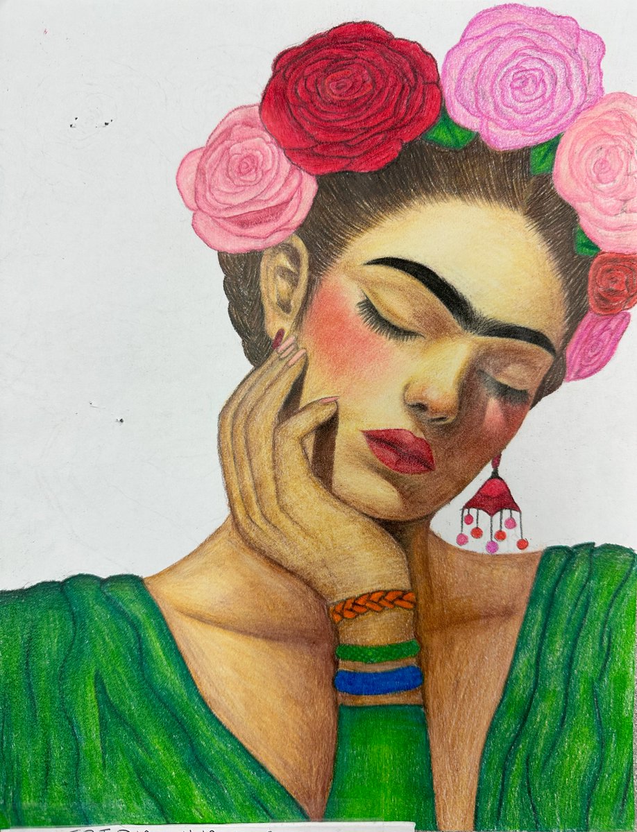Congratulations to Abbi, the winner of the Level 3 World Language Week poster contest at MSHS! Her artwork portrays the iconic Mexican artist, Frida Kahlo. ¡Felicidades Abbi! @m_south_hs @MSHSactivities