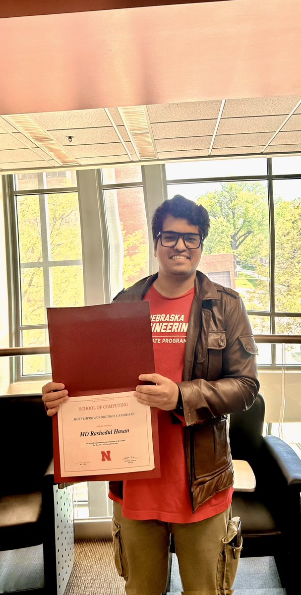 rashed_hasan00's tweet image. I am delighted to be nominated as the Most Improved Doctoral Candidate 2024, by @UNLComputing . I look forward to contributing more towards the community.
computing.unl.edu/2024-school-co…
#reserach #unlcomputing #unl #PhD
@UNLincoln