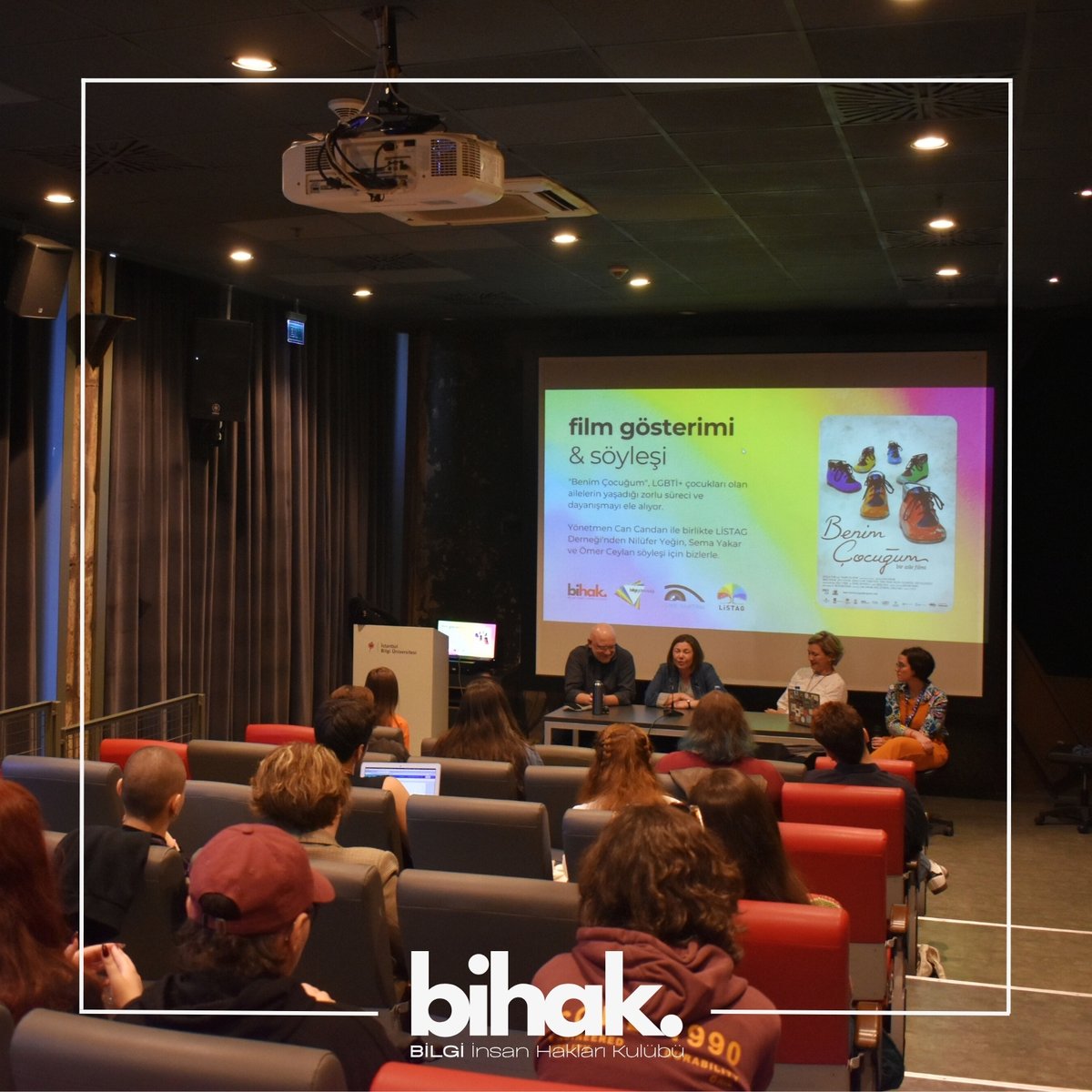 🎥"Benim Çocuğum" filminin gösteriminde ve söyleşisinde buluştuk!

Değerli konuklarımız yönetmen Can Candan'a (<a href="/yunusunbabasi/">Can Candan (@cncndn.bsky.social)</a> ), LİSTAG'dan Sema Yakar ve Nilüfer Yeğin'e davetimizi kabul ederek bize eşlik ettikleri için teşekkür ederiz.

İyi ki <a href="/listagdernegi/">LİSTAG</a>  var! 🌈