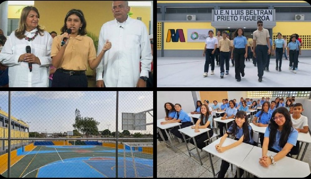 En la U.E.N. Luis Beltrán Prieto Figueroa, gracias a las Bricomiles y el Gobernador @amarcanopsuv, 579 estudiantes cuentan con instalaciones de primera en #Bolívar. #NadieDetieneAlPuebloValiente #บางกอกคณิกา
