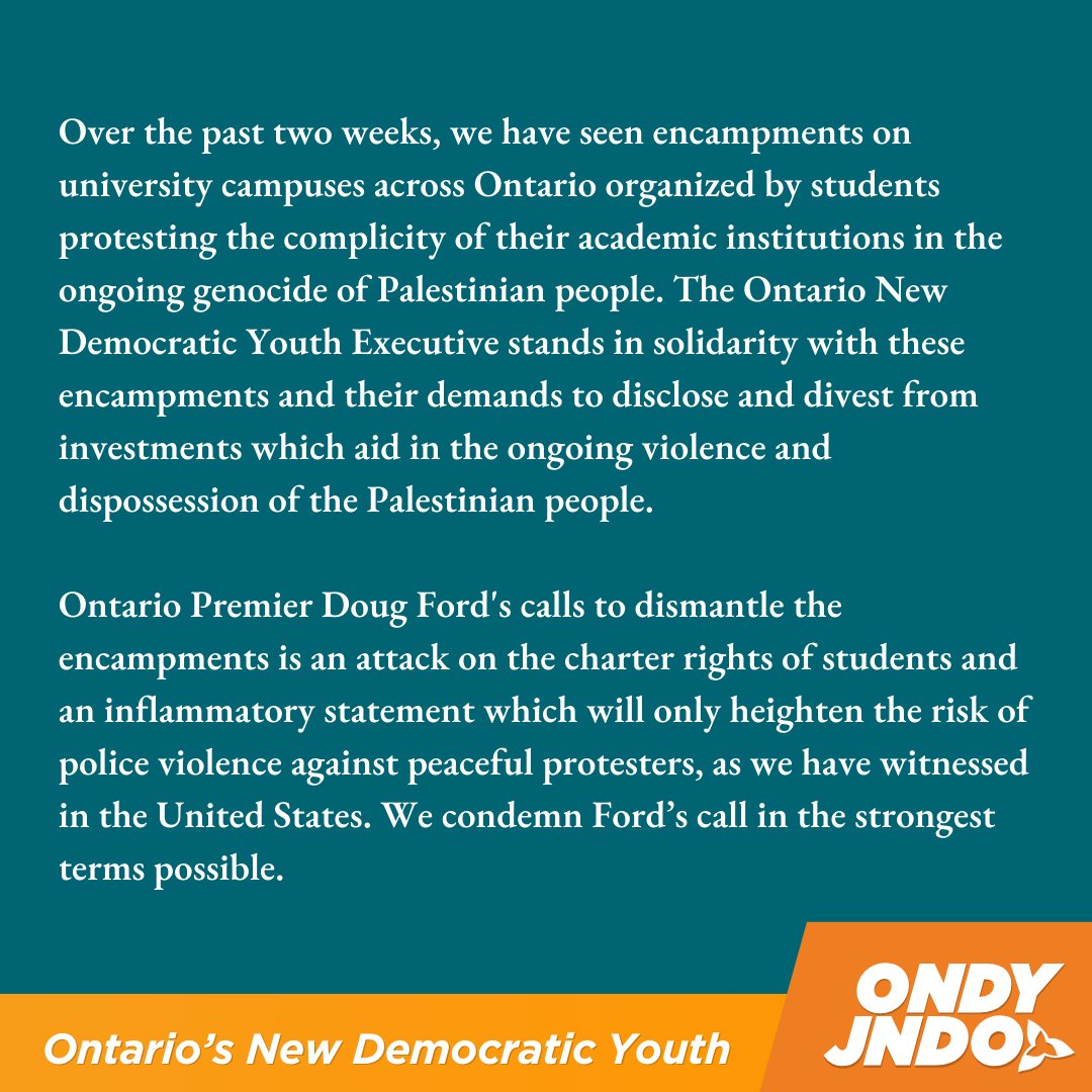 Ontario New Democratic Youth tweet media