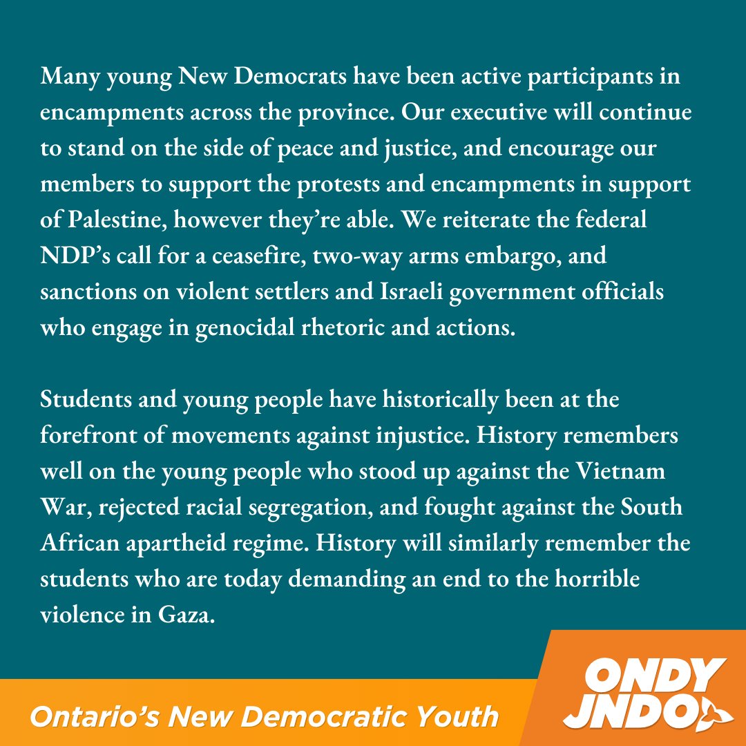Ontario New Democratic Youth tweet media