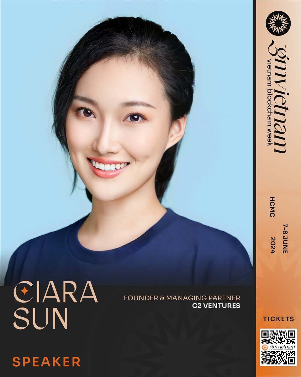 What are you looking forward to in the future market? Join the conversation at #GMVN with @Crypto_Ciara, Founder & Managing Partner at @CsquaredVC for 'VC Roundtable: The next market-defining trends.' You in? 👉 gmvietnam.io/get-tickets
