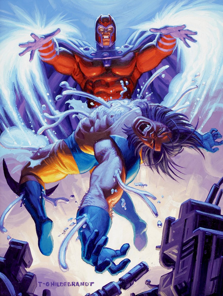 X-Men : Fatal Attractions (1993) trading card art by Tim & Greg Hildebrandt
