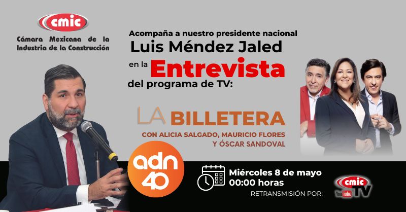 Hoy nuestro presidente nacional @lmendezjaled conversará con @mfloresarellano, @AliciaSalgadoMX y @osandovalsaenz en 'La Billetera' . Acompáñalo en vivo y después en las retransmisiones en @adn40 live.adn40.mx