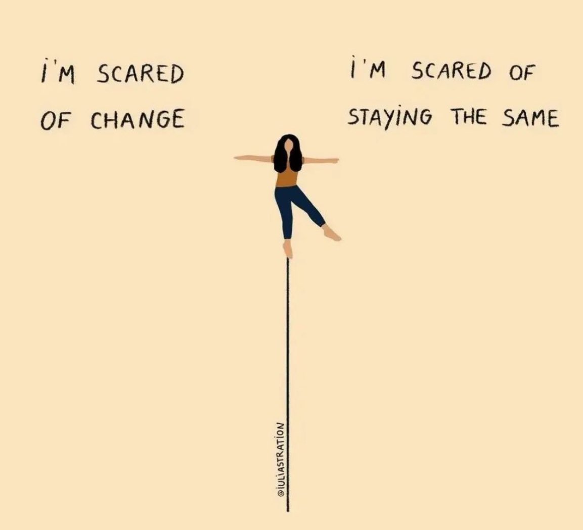 Change is scary, but staying in the same place can really be scary too. No room to grow, embrace new beginnings, and chase your dreams! #changeyourthoughts #chaseyourdreams #changecanbegood #theolivebranchcounselingcenter