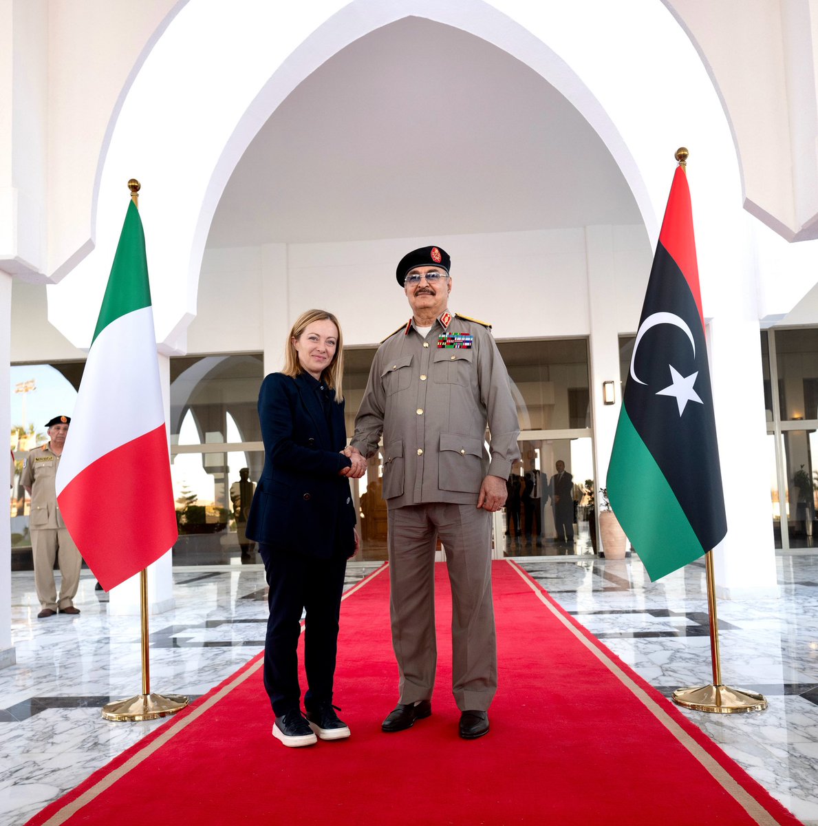 Visita in #Libia del Presidente del Consiglio, Giorgia Meloni. 

Maggiori info👇
governo.it/it/articolo/vi…