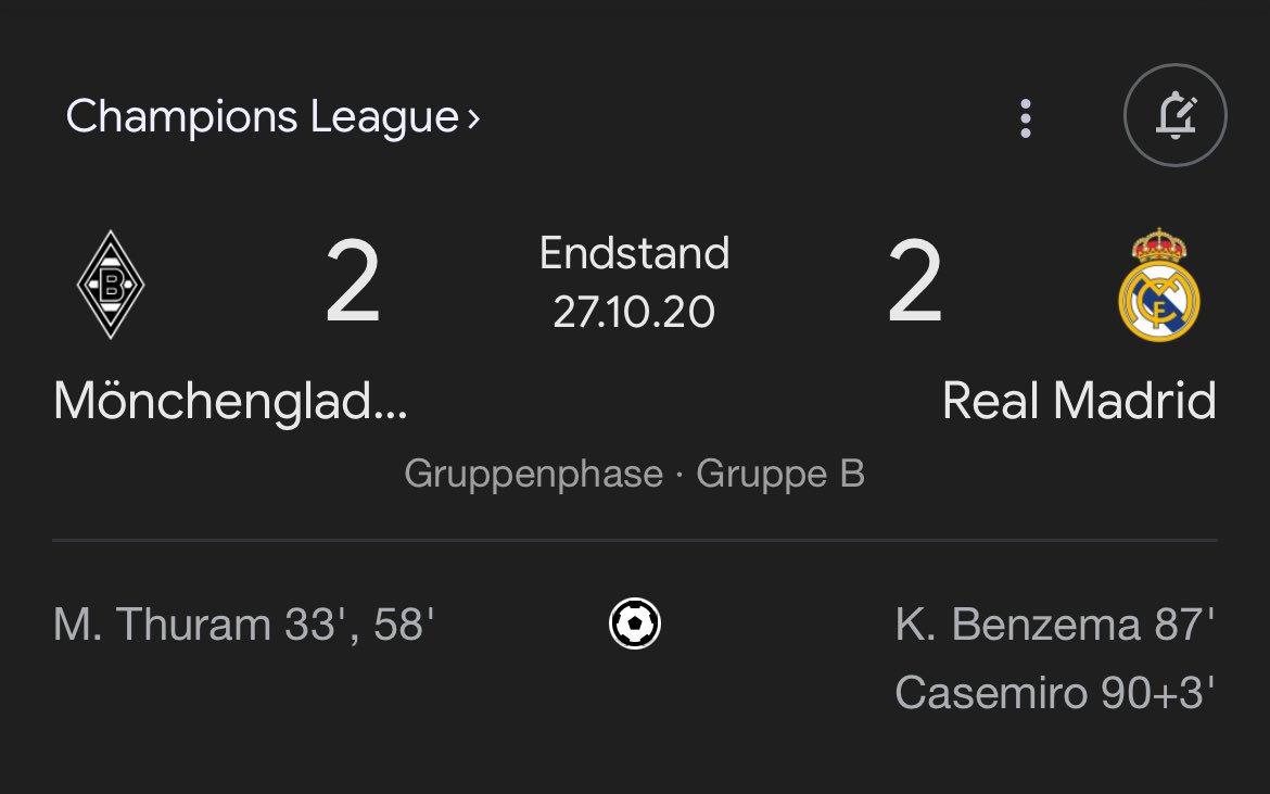 Ich will ja Nix sagen, aber wir haben damals 2:2 gegen #RealMadrid  gespielt 

Ich mein ja nur… #RMAFCB