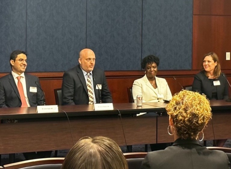 Shoutout to Dr. Najib and @wvheadachedoc for participating in a panel for today's congressional briefing to celebrate the Conrad 30 program and promote legislation to expand and improve it! #AANadvocacy