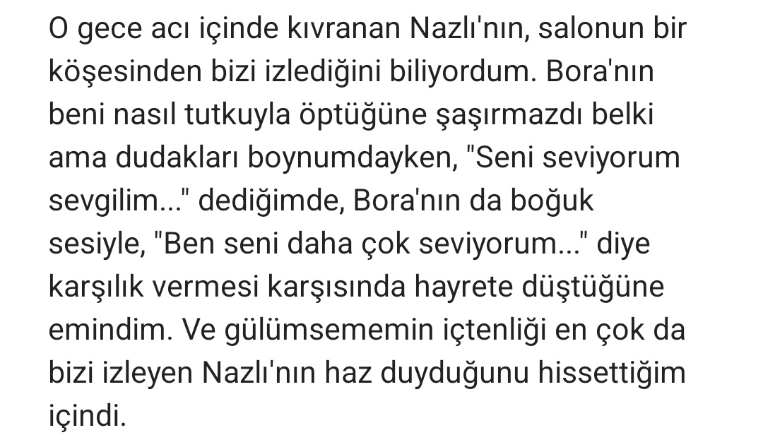 'Niye çağırdın beni buraya?'

'Seni seviyorum.'

'Ben de seni seviyorum... Beni niye buraya çağırdın?'

'Dedim ya... Seni seviyorum.'

💚🖤

#MaçaKızı8