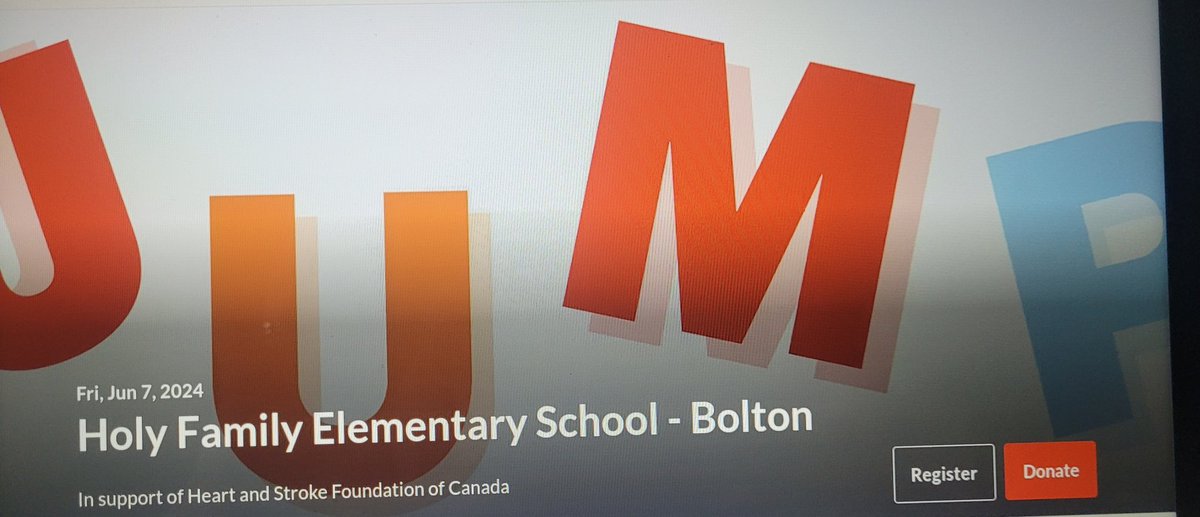 Please donate to the Heart and Stroke Foundation through our school link!  Student Jump Rope  for Heart event day is Friday, June 7th!! <a href="/HOFAM_DPCDSB/">Holy Family DPCDSB</a>