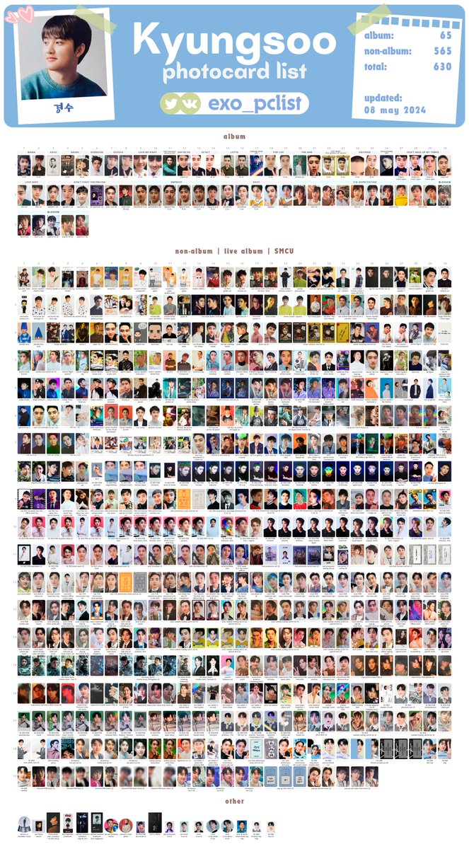 KYUNGSOO (D.O.) ALL PHOTOCARDS LIST / TEMPLATE UPDATE Full size