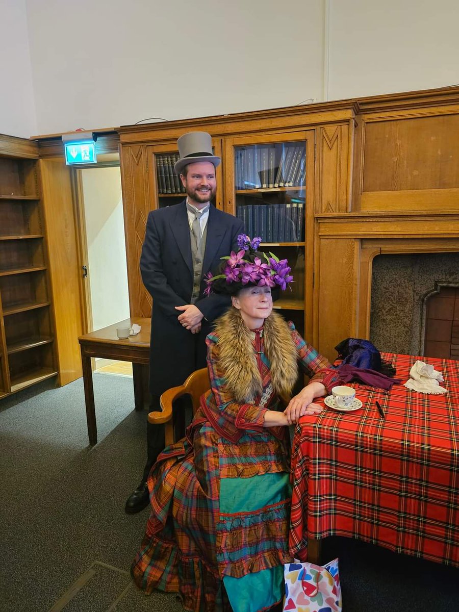 What a fantastic night in The Canmore Room in The Library tonight. Irene Lofthouse gave a mesmerising solo performance as Andrew Carnegie's wife Louise Whitfield. Joe Whiteman, the great great great grandson of Carnegie, also performed a few songs from the Carnegie Musical.
