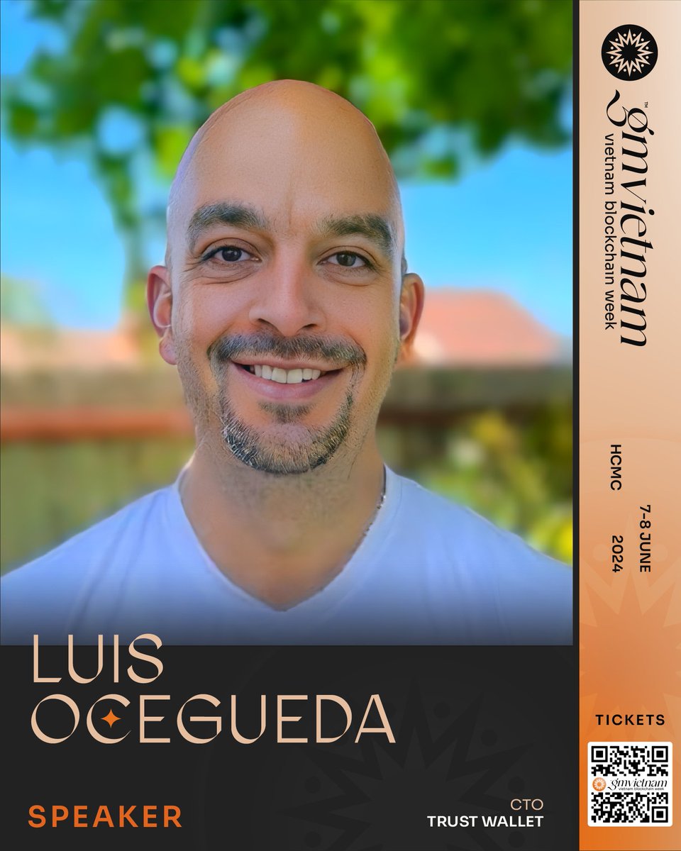 🌟 Excited to introduce our next speaker, @luis_oce, CTO at @TrustWallet, to #GMVN2024! Luis will be spearheading the discussion on 'Unveiling the next revolutionary Web3 consumer application'. Get set for an insightful conversation! 🚀 📍 gmvietnam.io/get-tickets