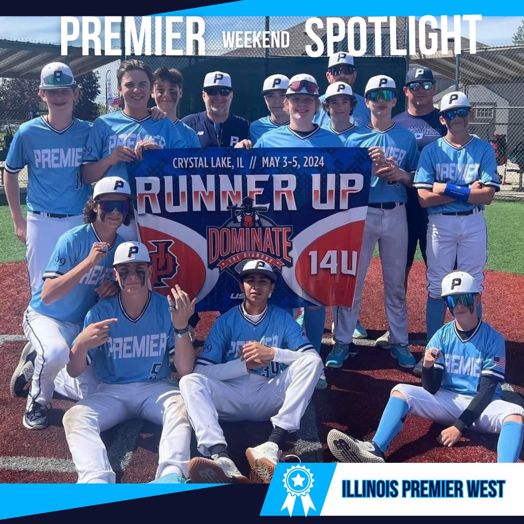 Congratulations to Illinois Premier West 14U on finishing Runner Up in the JP Sports - Dominate the Diamond over the weekend! These boys battled all weekend and continued to grow and develop. Keep it up boys ⚾️