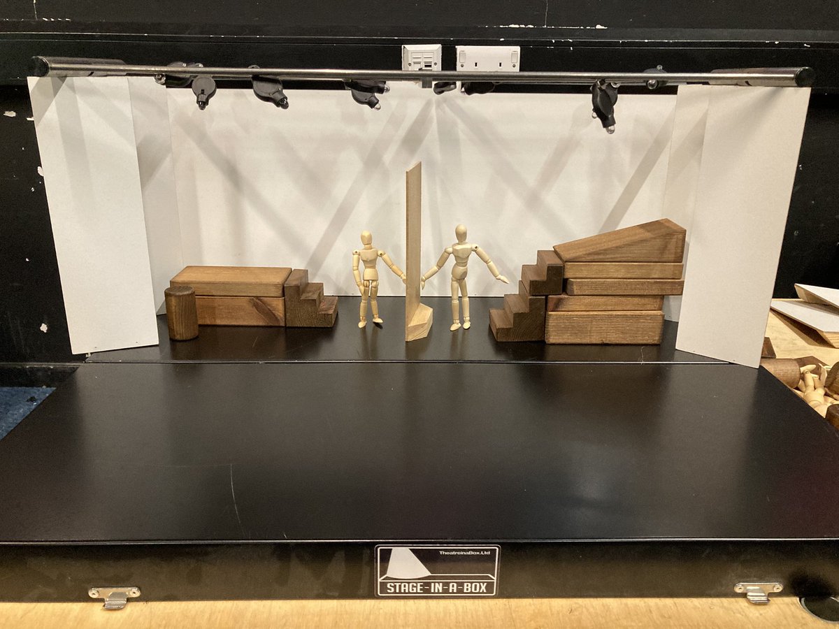 Year 9 experimenting with set design for Noughts and Crosses 0️⃣❎