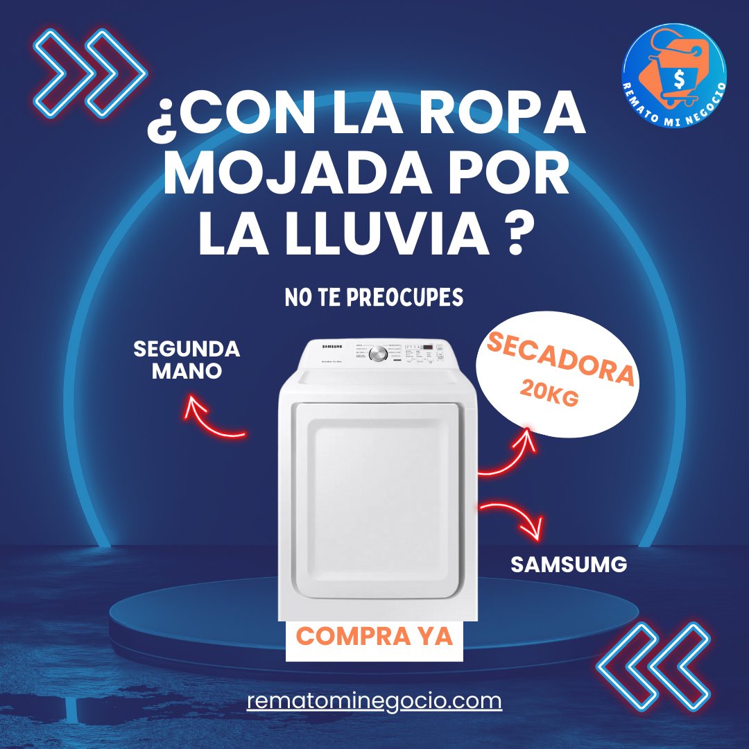 mi_remato's tweet photo. Di adiós a la ropa húmeda y disfruta de la comodidad de tener tu ropa lista en poco tiempo! 
Contáctanos
📞 +593 98 302 3546
¡No te olvides de seguirnos!
👉 @rematominegocio 
#Samsung #secadora #Ecuador #lluvia #Quito #ecommercetrends https://t.co/JaWPPHLuq6