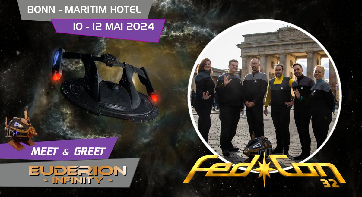 Nach der #Con ist vor der Con. Auch das kommende Wochenende sind wir auf der #FedCon unterwegs. Ihr wollt die #Euderion Crew mal Live erleben? Sprecht uns einfach an. Wir sind die mit dem #Exocomp. Oder kommt abends auf ein Bier an unser #StarTrek Wohnmobil. Wir freuen uns!