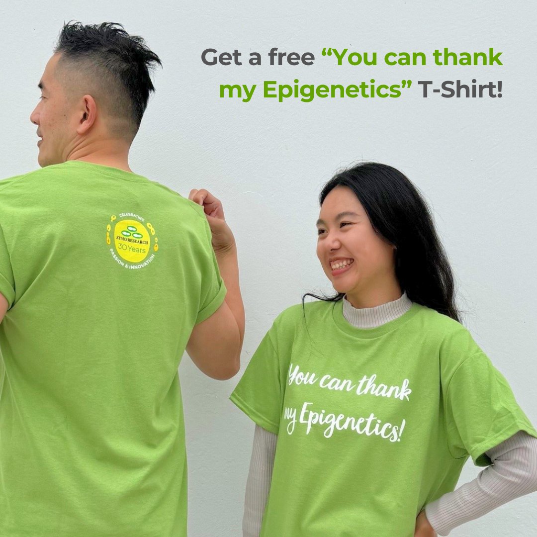 We're celebrating 30 years of passion & innovation in style! Get a 'You can thank my Epigenetics!' tee with the purchase of any Epigenetics products. Code 'EPMAY24'. Explore technologies for advancing early cancer detection, DNA methylation, & more at: zymoresearch.com/pages/epigenet…