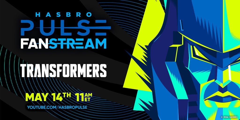 Join us for an energizing #Transformers #Fanstream Tue, May 14 at 11am ET, on the #HasbroPulse YT channel! The Transformers team is ROLLING OUT an exciting lineup of new reveals, upcoming pre-orders, and the latest franchise updates. It's gonna be #MORETHANMEETSTHEEYE!