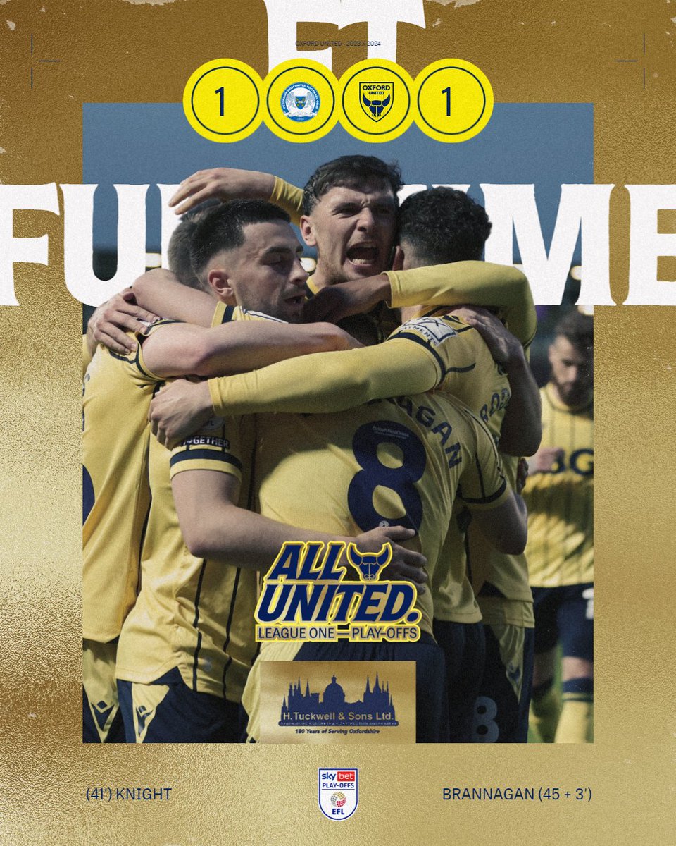 THAT'S IT! PLAY-OFF FINAL HERE WE COME!!! 🟡🔵 #OUFC | FT: 1 - 1