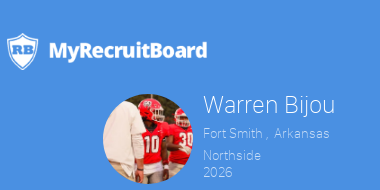 2026 Warren Bijou @bijou_warren11 Fort smith , AR Northside @Widener_FB 5'7', 160, 4.8 QBDT FS myrecruitboard.com/#/athlete/a298…