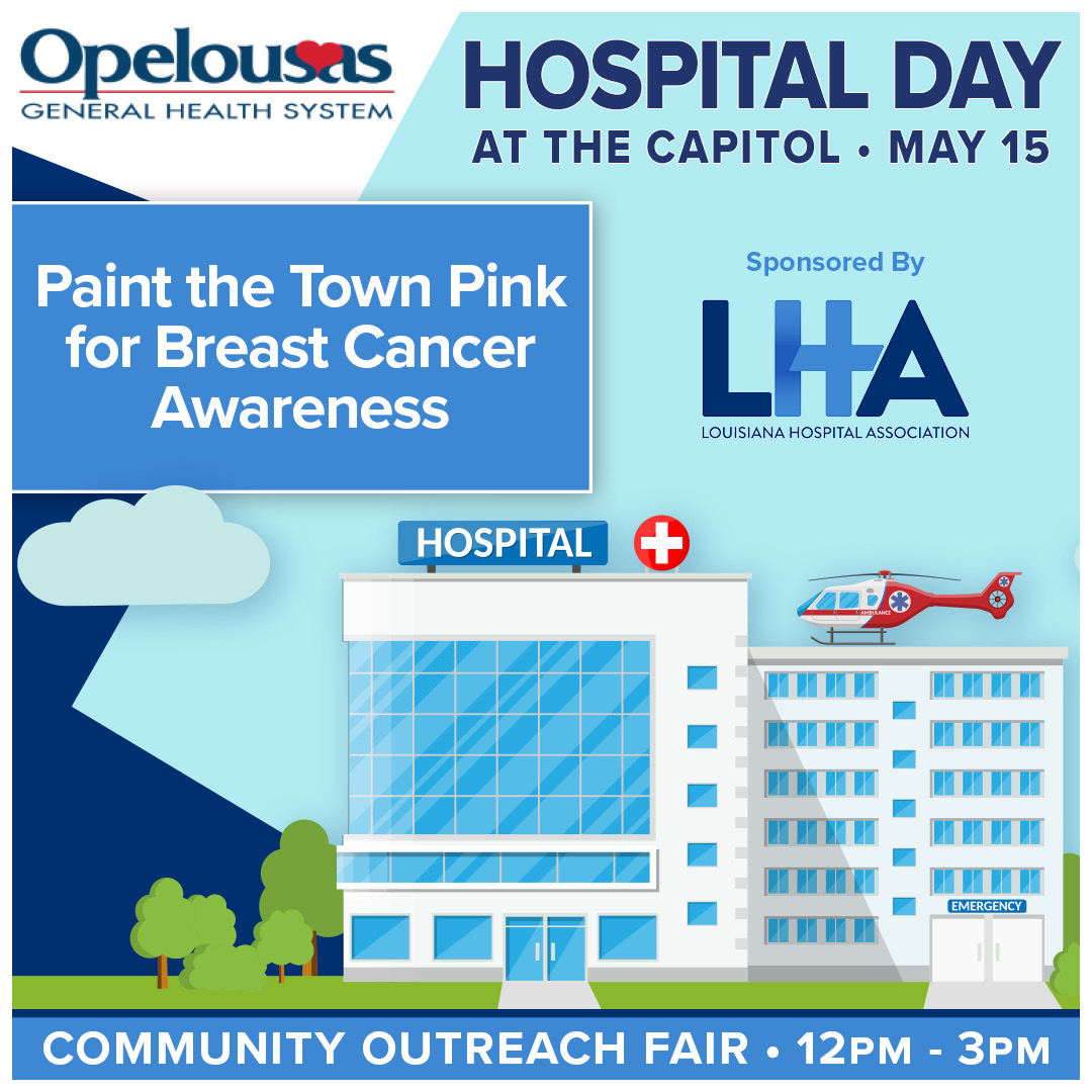 Visit LHA’s Community Outreach Fair on 5/15 to learn how @OGHS_OpelGen is providing breast cancer awareness through Paint the Town Pink, which includes free mammograms for uninsured/underinsured individuals. #LaHospitalDay #CaringForPatients #StrengtheningCommunities #lalege