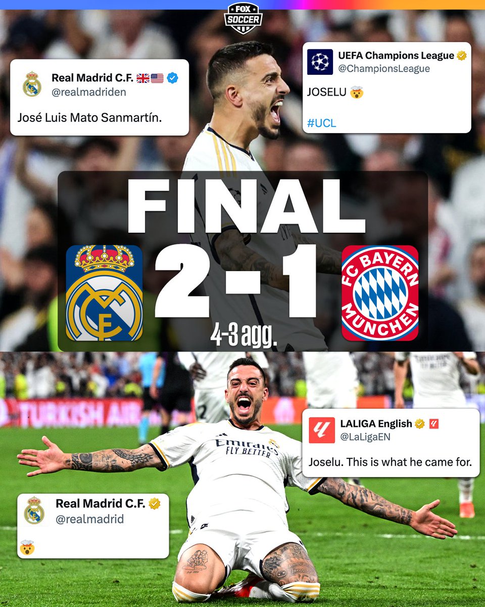 REAL MADRID MOVES ON TO THE CHAMPIONS LEAGUE FINAL! 🇪🇸🏆 Truly magnificent brace for Joselu off the bench 🤯💪