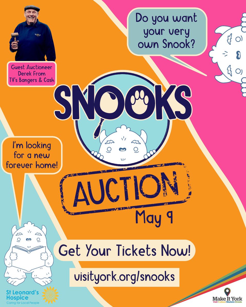 Tomorrow!!!
Eek, so exciting..See you there! 
@MakeItYork @MuseumGardens @VisitYork #york #snook #auction