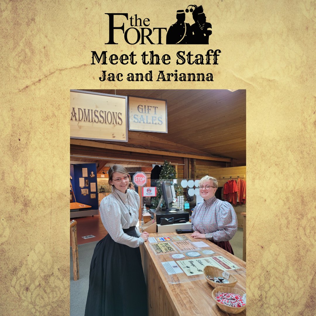 We want to introduce you to our new gift shop staff, Arianna and Jacqueline. They are new to the Fort this year and we are so happy they could join us. On your next visit, they will be happy to welcome you to the museum and answer your questions. #thefort #GiftShopTeam
