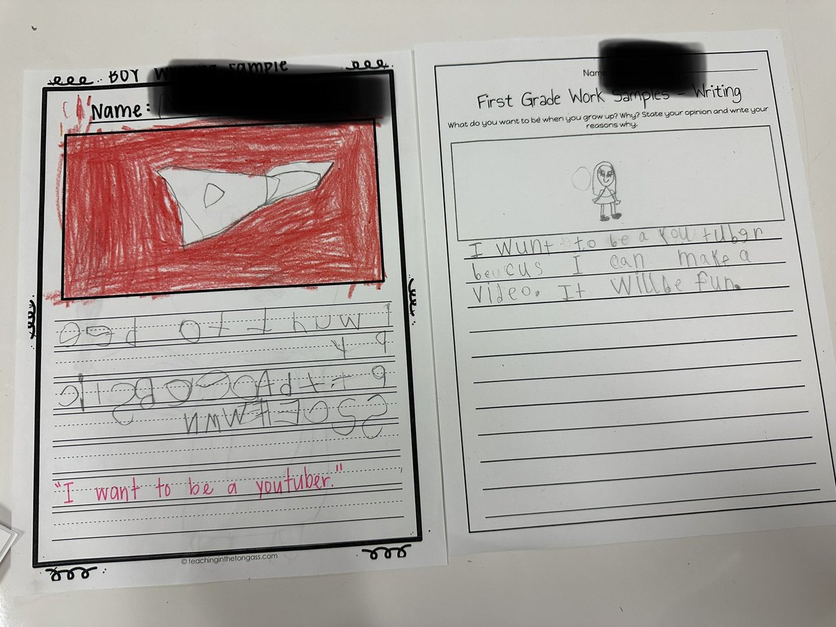 ms_mawyer's tweet photo. Today I’m celebrating growth!!! 🥰🙌🏼 Unassisted writing sample from the beginning of the year, to now. I love seeing my kids become more confident and building their writing stamina. I’m so unbelievably proud of our hard work this year! #fabfirsties #firstiescan https://t.co/LyFoUL0bxZ
