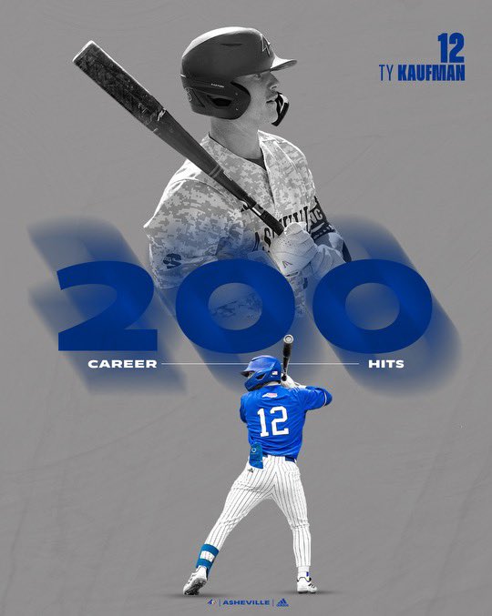 On the second pitch of the game, Ty Kaufman records hit No. 2️⃣0️⃣0️⃣ in his Bulldog career! Congratulations Bug! 

#ALLinAVL | #TTS