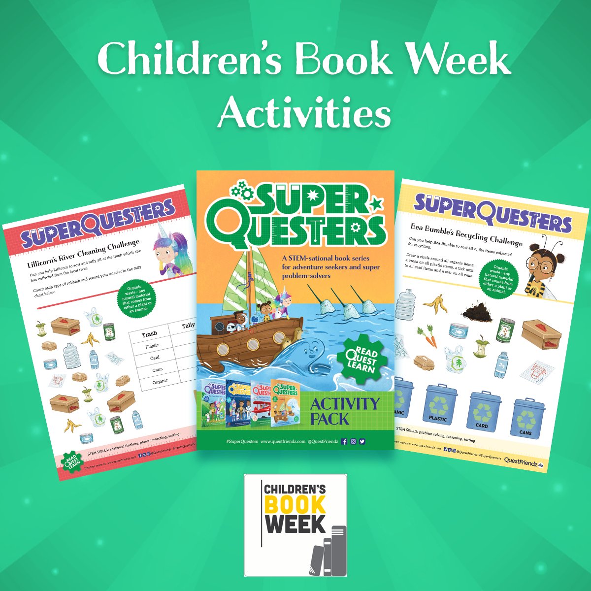 📚 Looking for a way to celebrate #childrensbooksweek? 🧲 Why not try our FREE SuperQuesters Activity Pack. 🏆 This activity pack includes SIX FREE activities AND a certificate. Making reading extra fun! Download it now: bit.ly/49qMZHl