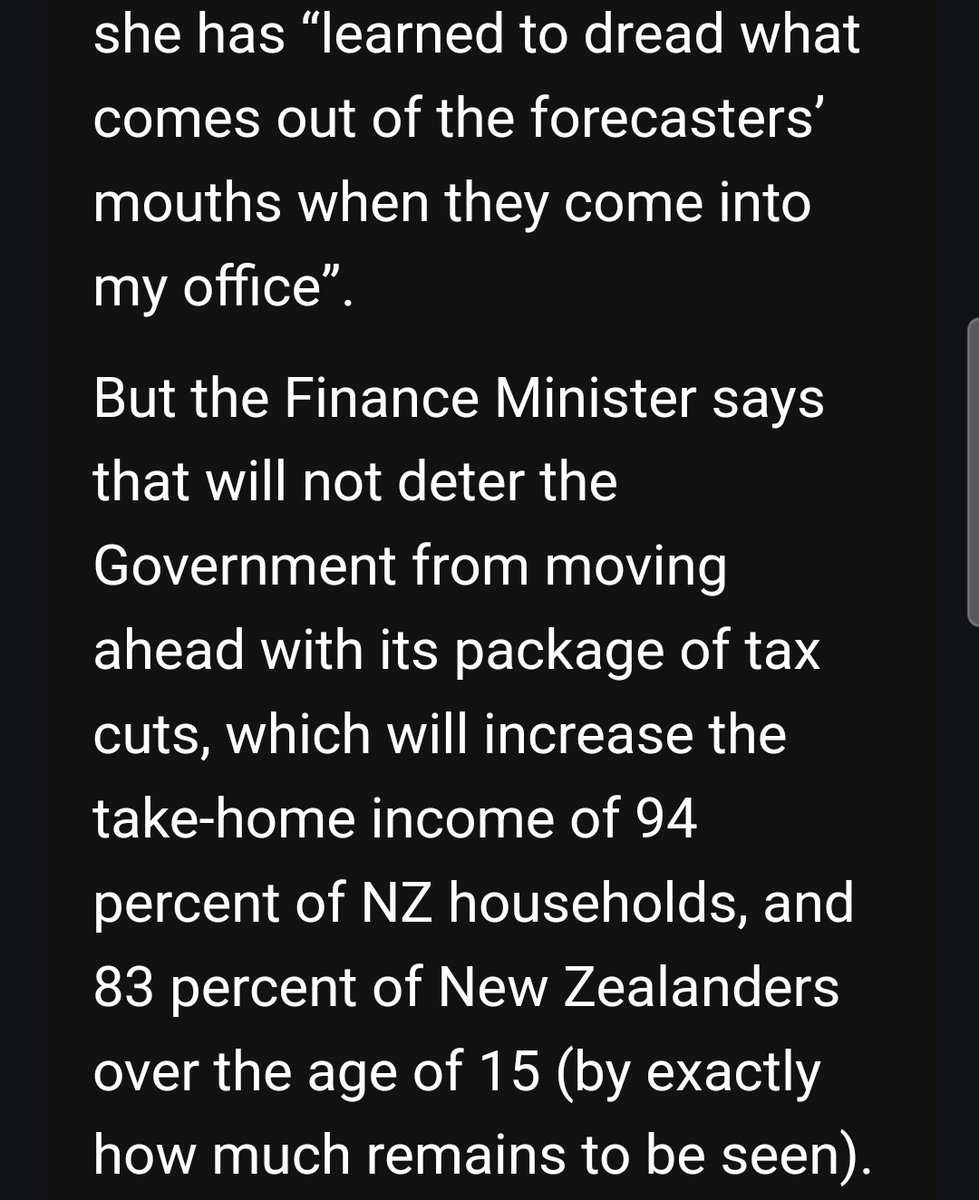 confirmation via Newsroom that the poorest 800,000 taxpayers (that's those with incomes under $14,000) will get nothing from the Budget tax cuts. Their cost of living will almost certainly rise from higher charges though.