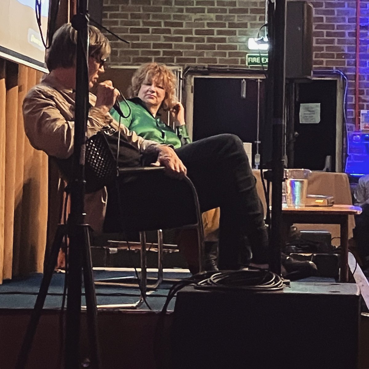 Really enjoyed hearing @nowjazznow Thurston Moore in conversation with Gina Birch at @e17RnR_books last night @stowtradeshall - a lovely night!