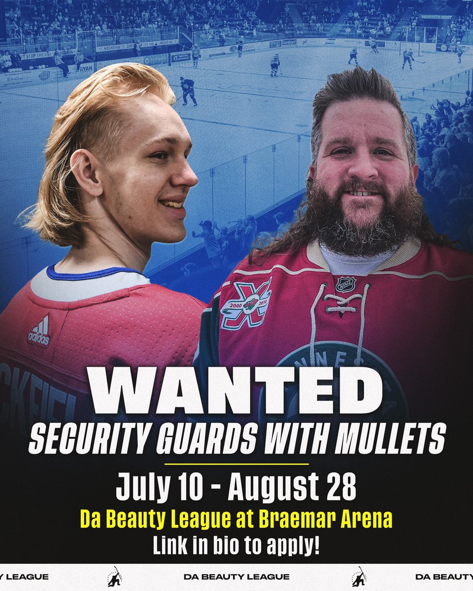 🚨SECURITY GUARDS WANTED🚨 Do you have a mullet? Are you a beauty? If you answered “yes” to both questions, apply to be a security guard at Da Beauty League this summer! 🔐 APPLY: dabeautyleague.com/da-beauty-leag…
