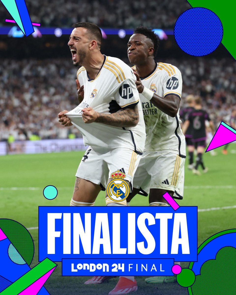 andresf156's tweet photo. RT @LigadeCampeones: ⚪ El @realmadrid buscará la 𝟭𝟱º en Wembley

#UCLfinal | #UCL https://t.co/KksmjErXip
