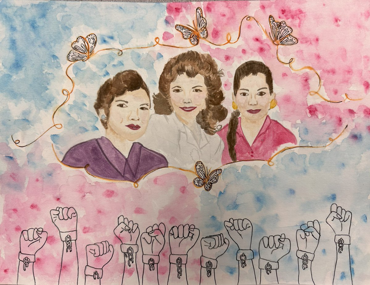 Congratulations to Shay, the winner of the Level 5 World Language Week poster contest at MSHS! Shay’s beautiful artwork represents the three Mirabal sisters from “In the Time of the Butterflies” by Julia Alvarez. ¡Felicidades Shay! @m_south_hs @MSHSactivities
