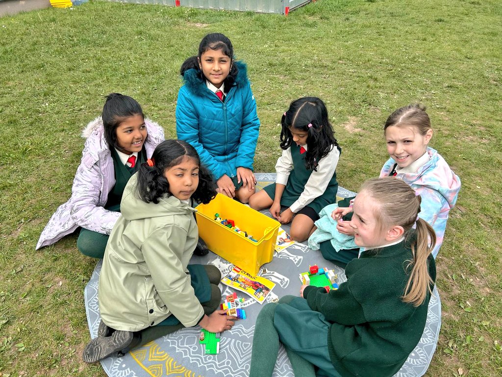 scoilmhuireball's tweet photo. "Play in May" with LEGO today in the sunshine! A massive hit with our pupils of all ages π€© #lunchtime #yardfun #play #LEGO #studentcouncil https://t.co/4p2zuYgz7C