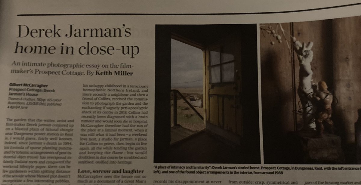 Yr. Derek Jarman corresp. strikes again - this time in the soaraway @TheArtNewspaper on a slightly untidy but richly human book about Prospect Cottage. Atmospherically lit because that’s how I like to spend my evenings.
