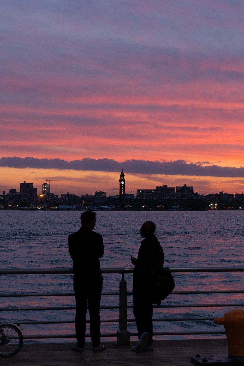 Last night's magical sunset on the Hudson River #NYC