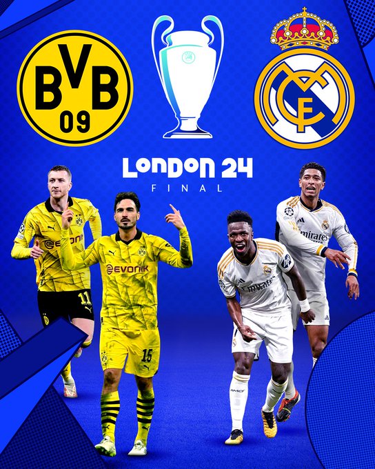 ✨✨The 2023/24 #UCLfinal✨✨

⚽️Dortmund 🆚 Real Madrid⚽️

Clearing your schedule already?

Let your prediction start rolling in✨✨

 #RMABAY