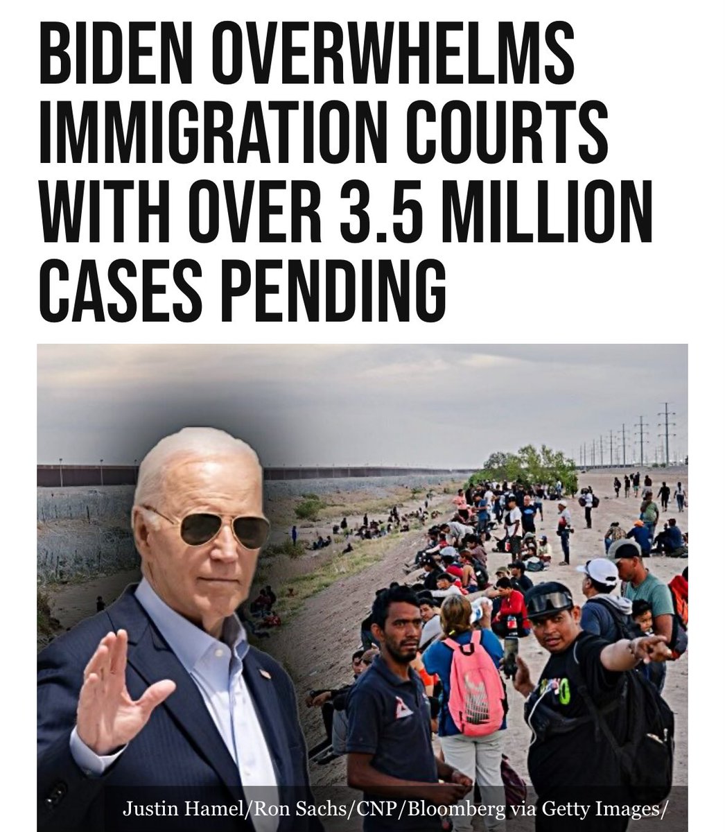 Our immigration courts are overwhelmed by a backlog of over 3.5 million cases under @JoeBiden. My border plan calls for the hiring of hundreds – thousands, if necessary – of new judges to hear asylum claims & clear the enormous number of cases that have stacked up under Biden &…